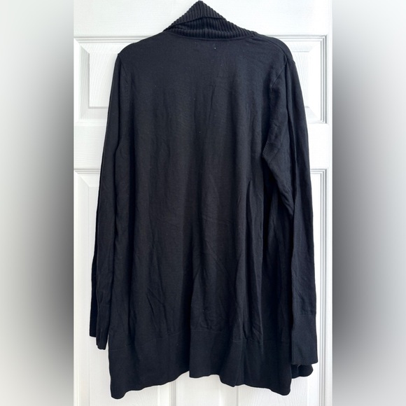 Croft & Barrow Open Front Black Cardigan, Size 1X - NWT - Picture 2 of 7